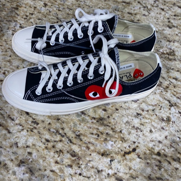 New Converse Comme Des Garçons Play Chucks Black Men’s 10 Women’s 12 - Picture 5 of 14
